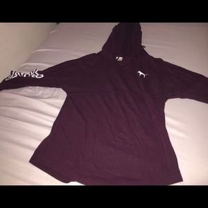 PINK - Oversized Maroon hoodie